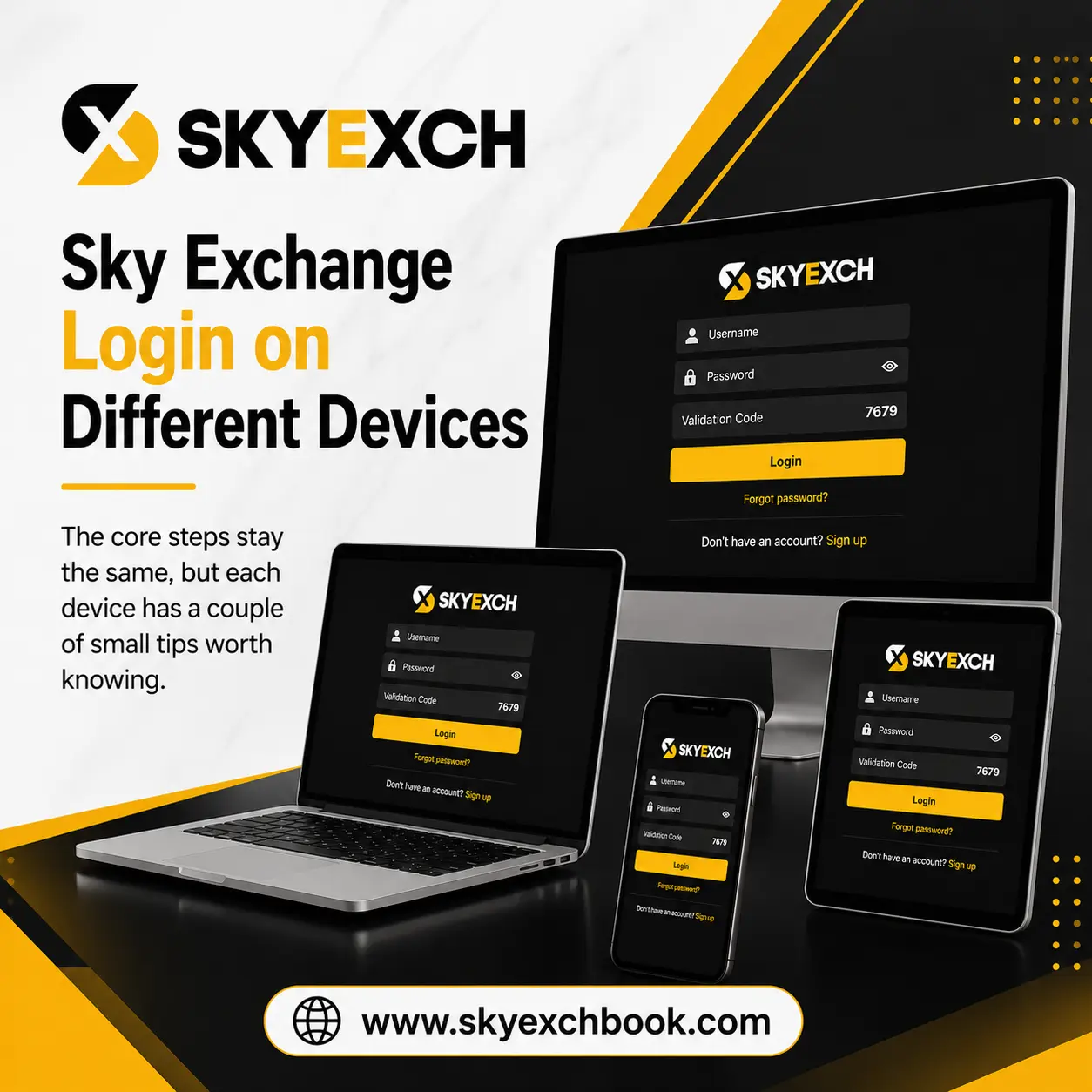 Sky Exchange Login on Different Devices