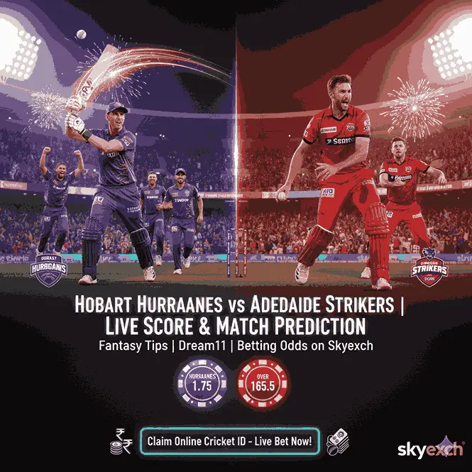 Hobart Hurricanes vs Adelaide Strikers Live Score | BBL Match Prediction