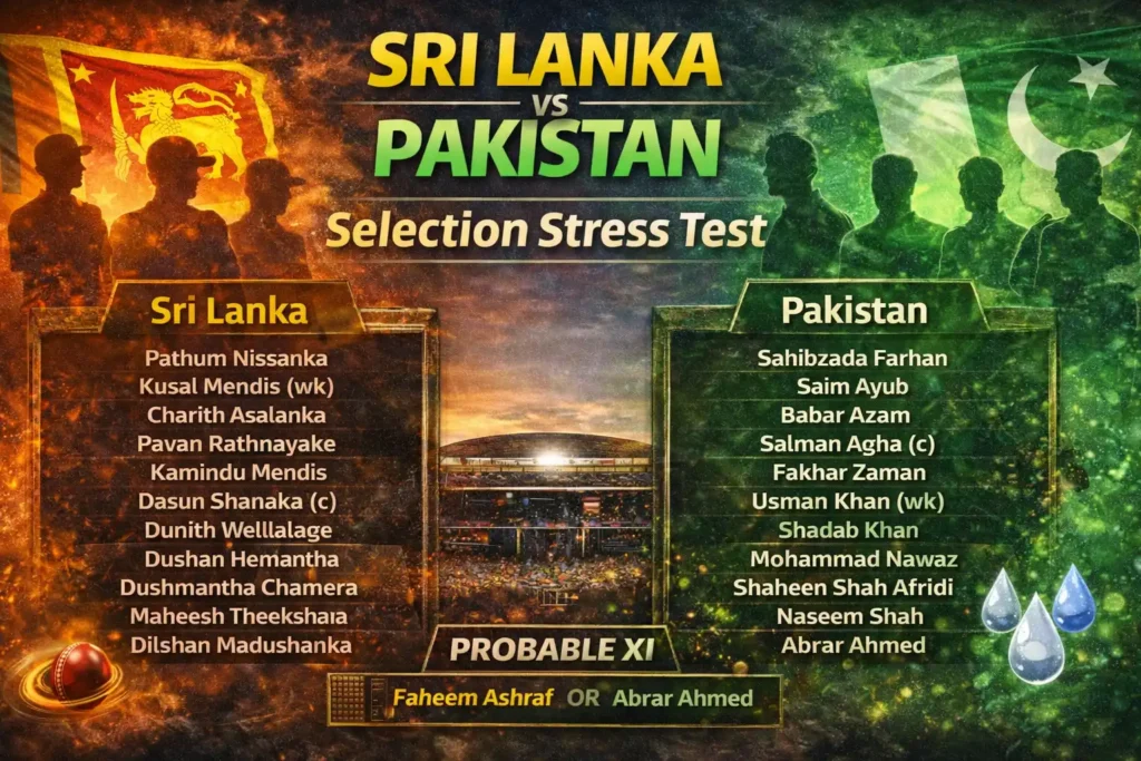 sl vs pak t20 playing 11