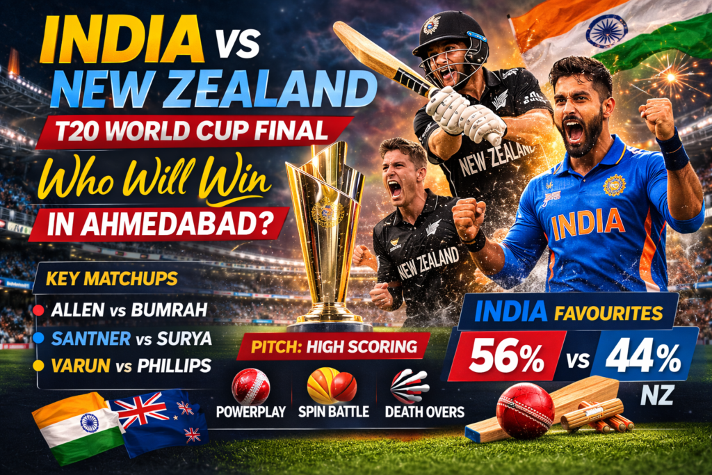 India vs New Zealand T20 World Cup Final: Who Will Win in Ahmedabad?